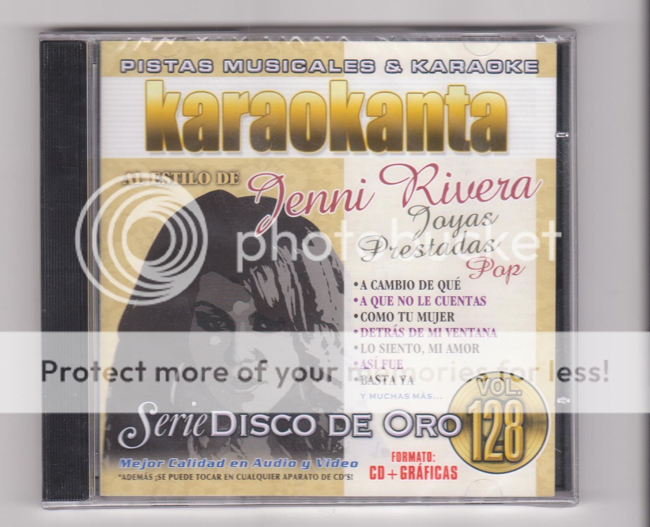LO MEJOR DE JENNI RIVERA KARAOKE CD+GRAPHICS PISTAS EXITOS joyas